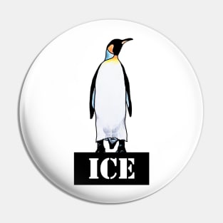 Penguin on ice Pin