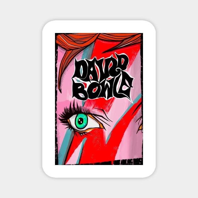 Bowie Fan Art Magnet by Tinitaart