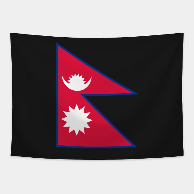 Nepalese Flag Tapestry by SusanaDesigns