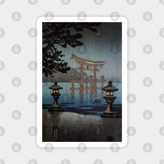 Rainy Miyajima by Tsuchiya Koitsu Magnet by Takeda_Art