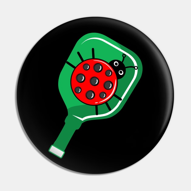 Sweet Pickleball ladybird Pin by FK-UK