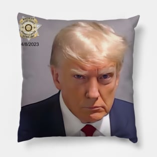 Trump Mugshot Fulton County Jail Atlanta Georgia Pillow