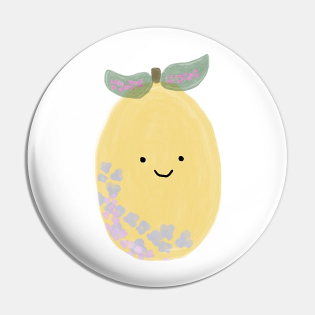 Floral lemon Pin by artoftilly