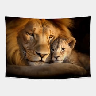 Lion Animal Wild Beauty Freedom Wilderness Enchanting Tapestry