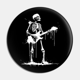skeleton plays rock music Pin