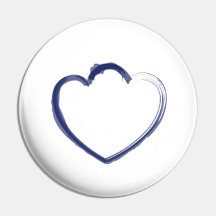 Mutant Heart Navy Blue Pin