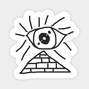 The big eye on pyramid Magnet