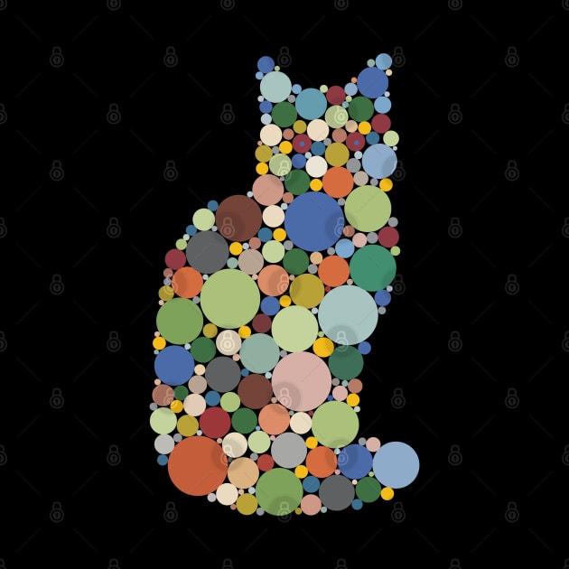 Cat Coloured Dots by Miozoto_Design