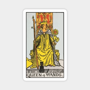 Queen of wands tarot card Magnet