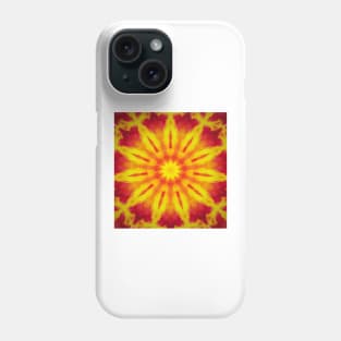 Flower Mandala Fire - Yellow, Orange and Red Phone Case