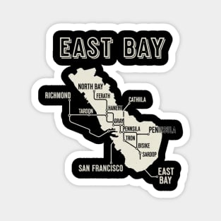 East Bay Subway Map Style Magnet