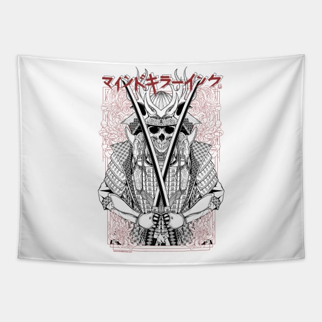 MKI Samurai ( WHITE ) Tapestry by MindkillerINK