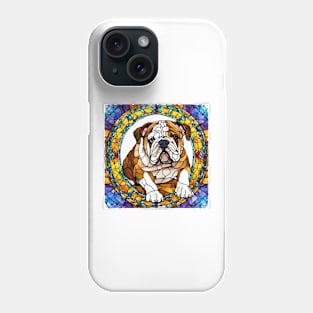 Stained Glass English Bulldog Phone Case