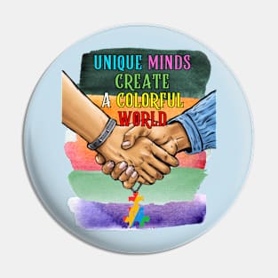 Unique minds shine: advocate, educate, support autism awareness Pin