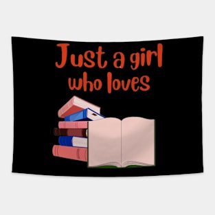 Just a Girl Who Loves Books | Red Edition Tapestry