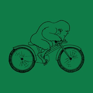 Wild Thing - Bigfoot Rides A Bicycle Design T-Shirt