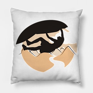 Extreme rock climbing in nature Pillow