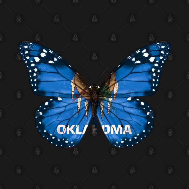 Oklahoma Flag Butterfly - Gift for Oklahoman From Oklahoma OK by Country Flags