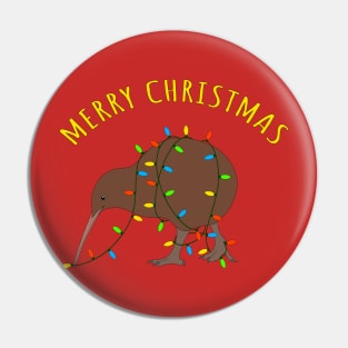 Merry Christmas Kiwi Pin