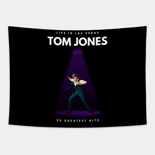 Tom Jones Live in Las Vegas Tapestry by Jancuk Relepboys