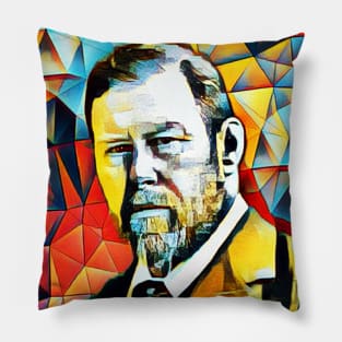 Bram Stoker Abstract Portrait | Bram Stoker Abstract Artwork 15 Pillow