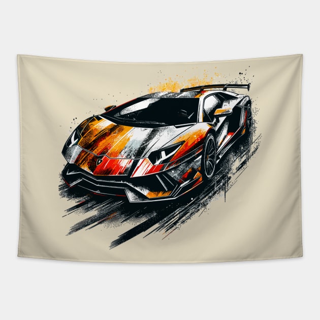 Lamborghini aventador Tapestry by Vehicles-Art