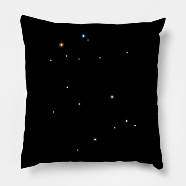 Constellation Gemini (variant) Pillow by GloopTrekker