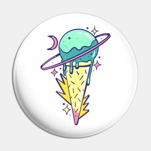 Saturn icecream cone Pin by Paolavk