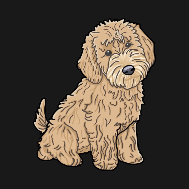 Golden Doodle Dog / Goldendoodle by Isabelledesign