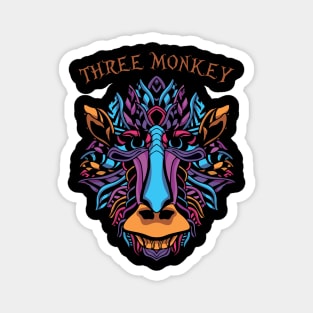 Three monkey Magnet