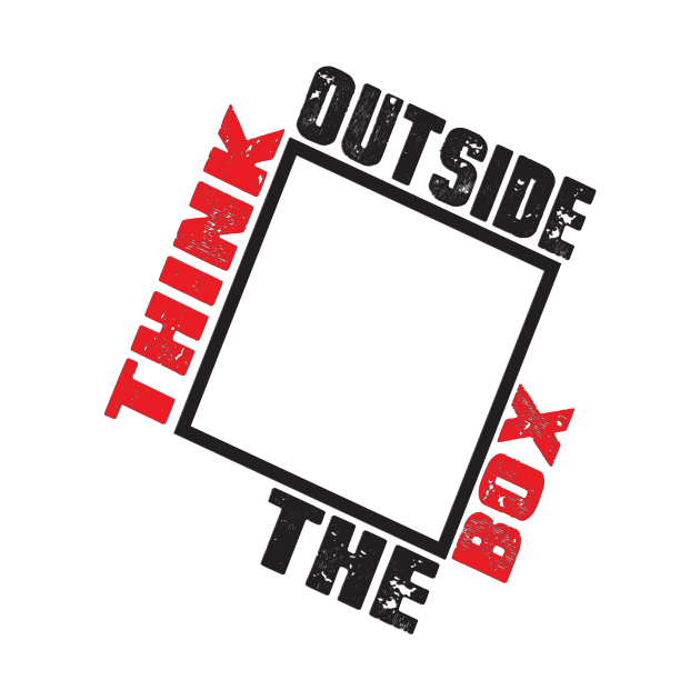 Think outside the box Inspirational Corporate Short Quote Design by creativeideaz