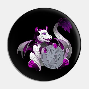 Asexual pride pocket dragon Pin