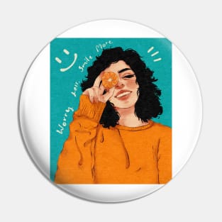 Girl and Orange Pin