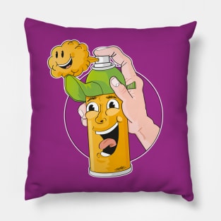 Happy Spray Can Pillow