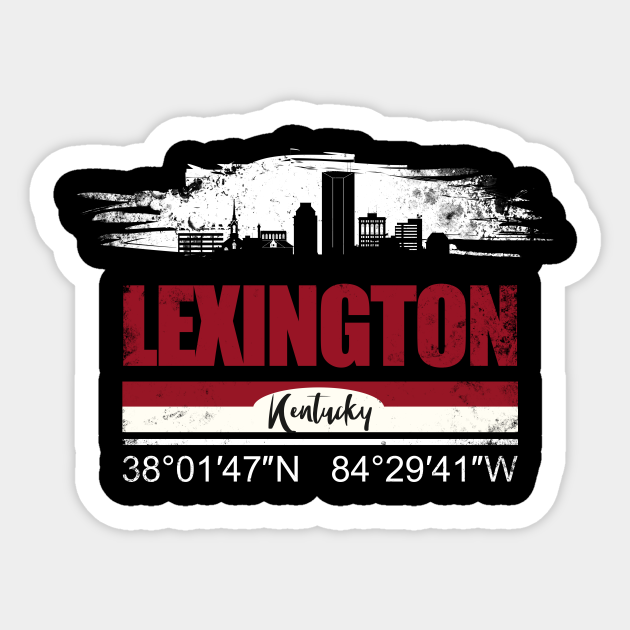 Lexington Skyline City Silhouette Lexington Ky Sticker Teepublic