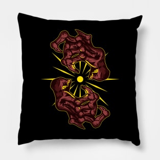 SKULL HAND YIN YANG Pillow