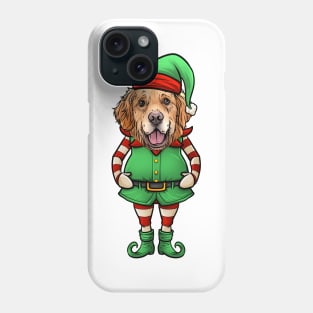 Golden Retriever Christmas Elf Phone Case