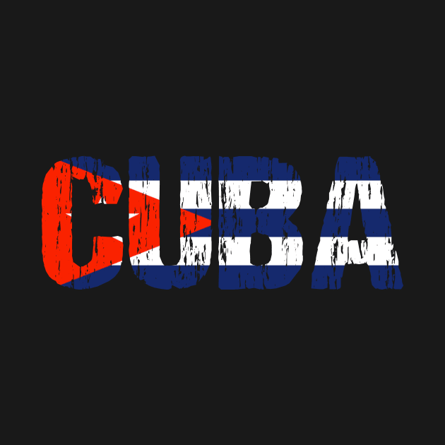 Cuba Flag Cuban Distressed by Nirvanibex