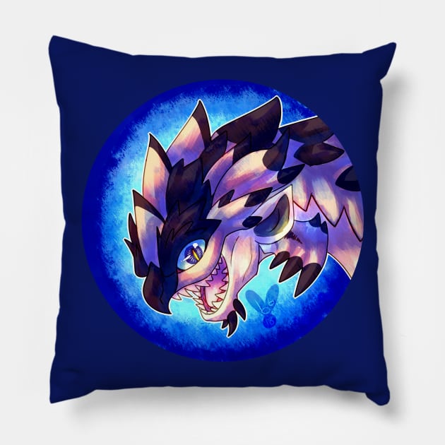 Huntable Monsters - Silver Rathalos Pillow by BeatBawksStudio