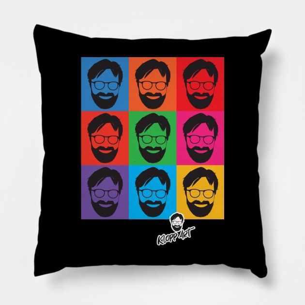 9 Iconic Klopp Art - pop art Pillow by Pete's Place - where the magic happens!