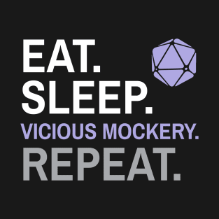 DnD Bard Eat Sleep Vicious Mockery Repeat T-Shirt