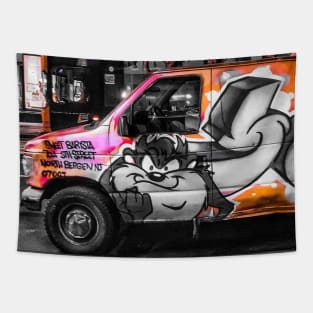 Truck Graffiti Street Art City Manhattan New York City Tapestry