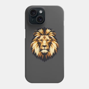 Lion Portrait Low Poly African Safari Big Five Phone Case