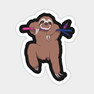 Bisexual Pride Sloth Magnet