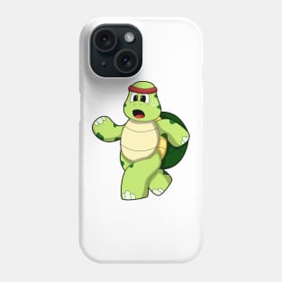 Turtle at Running with Headband Phone Case