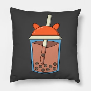 bubble tea in a cute glass Pillow