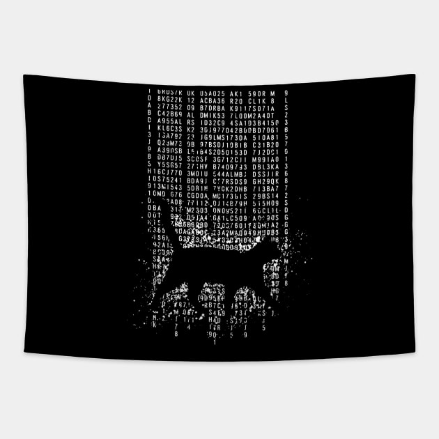 Cat In The Matrix Tapestry by TeeAbe