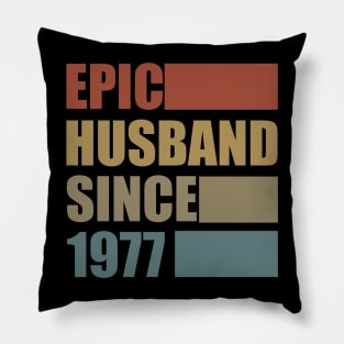 Vintage Epic Husband Since 1977 Pillow