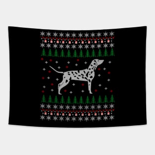 Dalmatian Ugly Christmas Sweater Gift Tapestry