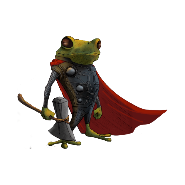 frog thor statue